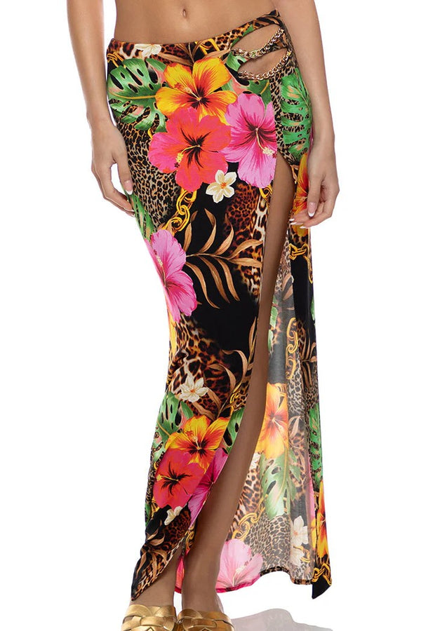 Luli Fama Visions Of Paradise Chain Skirt